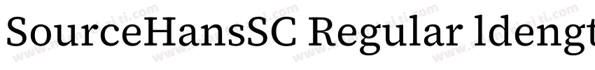 SourceHansSC Regular ldengtit字体转换